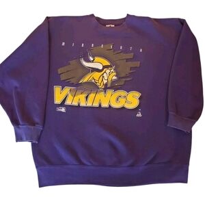 Minnesota Vikings Riddell 90s Vintage Purple Sweater Men Size 2XL